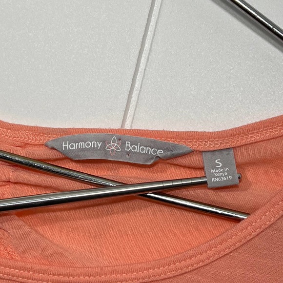 Harmony & Balance tangerine open back tee - Picture 3 of 5